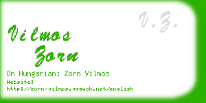 vilmos zorn business card